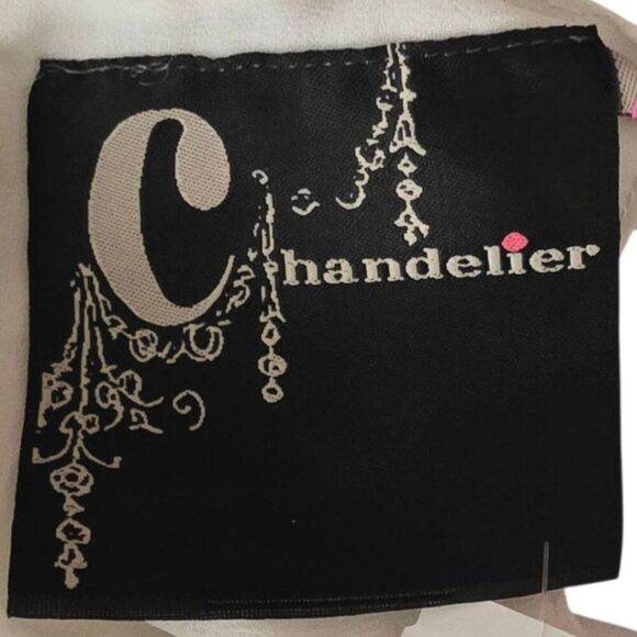 Chandelier Sleeveless Sheer Embroidered Flower Neckline Top Womens Size M White - Picture 8 of 10